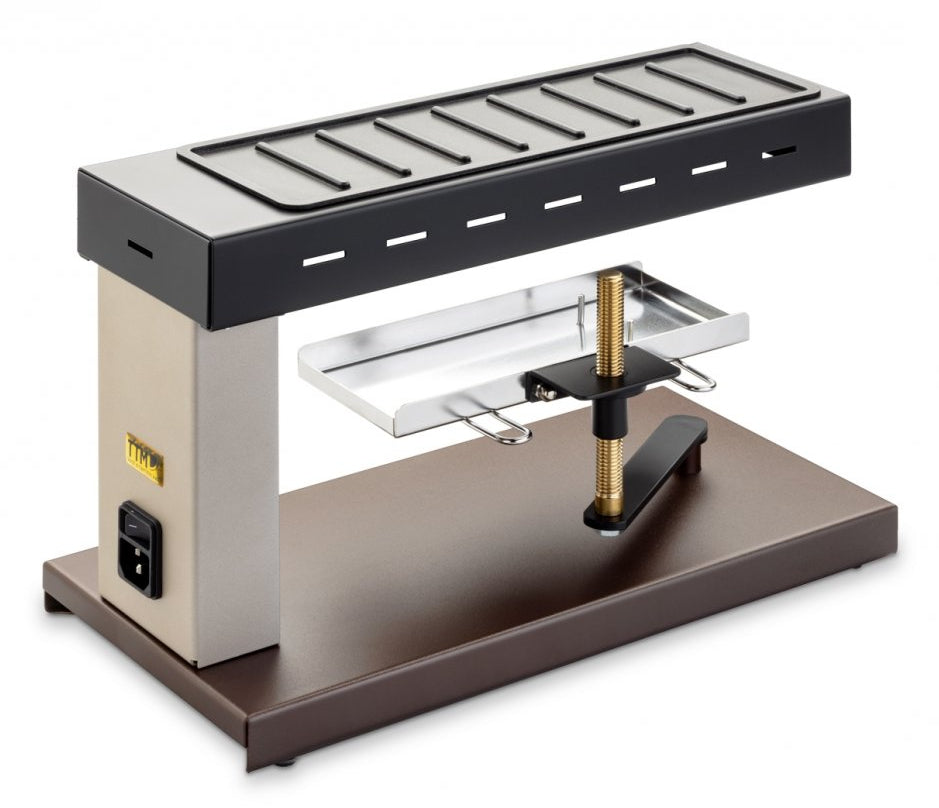 TTM Raclette Convivial 100.009 – 33,5×17,0 cm Grillfläche, 450 W, teflonbeschichtet – schwarz/braun/silber