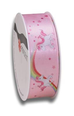 Pattberg Bänder-Set Einhorn – Polyester, Rosa – 10 × 3 m, 25 mm