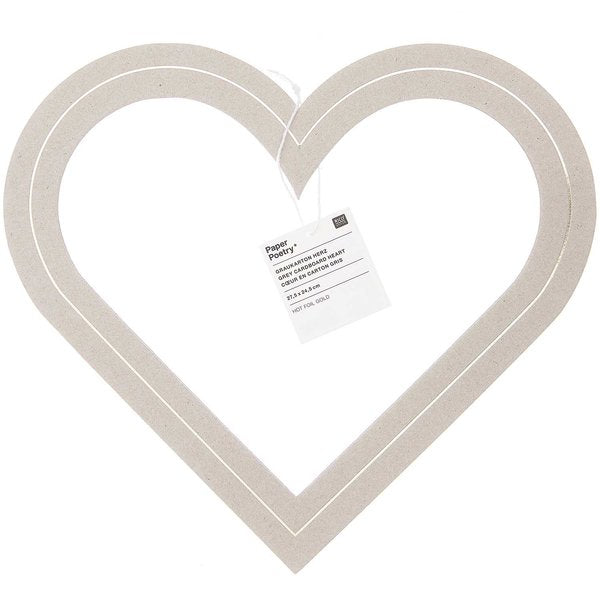 Rico Design Graukarton, Holz, 24,5 × 27,5 cm, 3 mm, 1 Stk., Herz, FSC