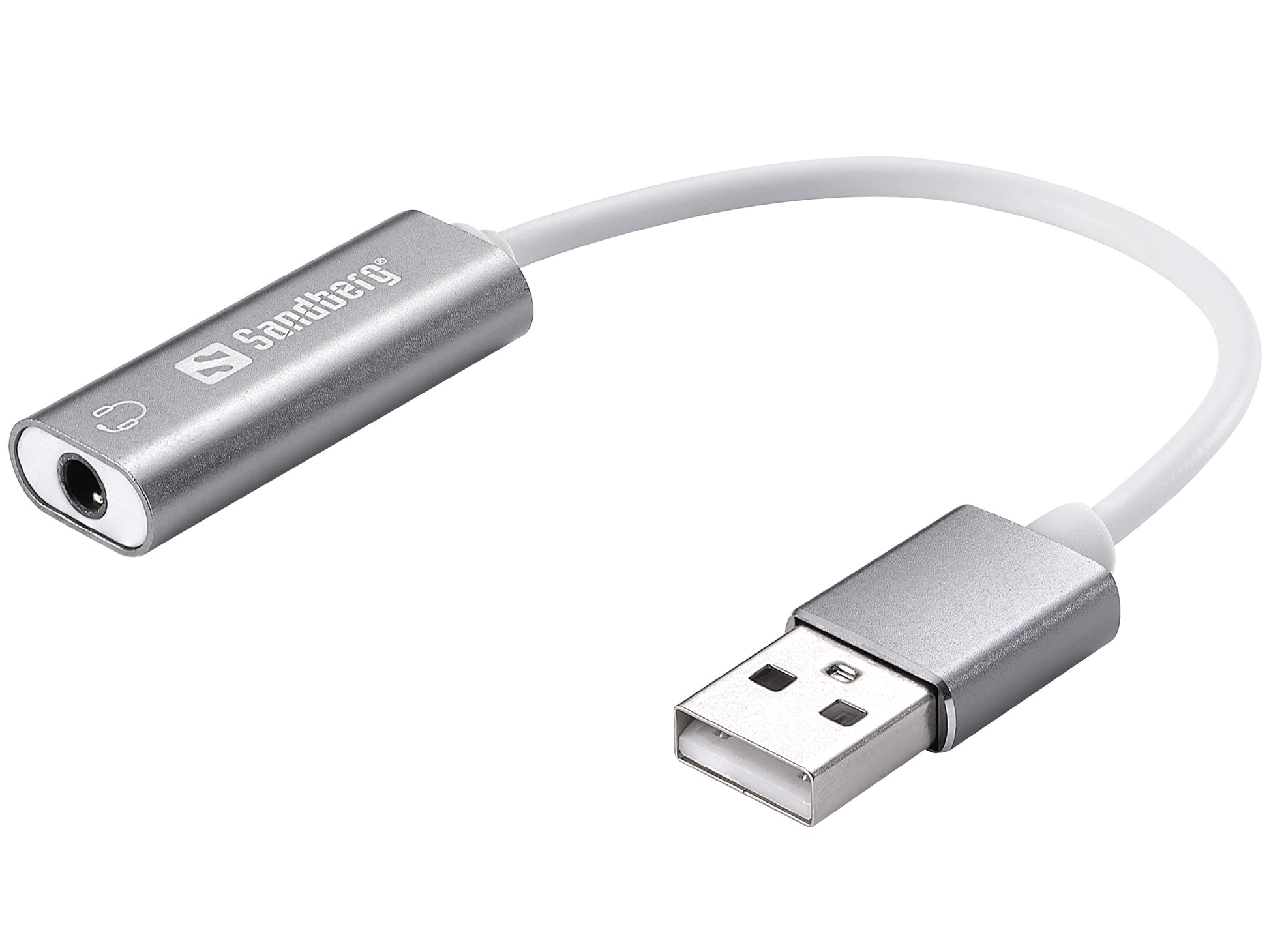 Sandberg Externe USB-Soundkarte – USB – 3,5 mm Klinke – Aluminium