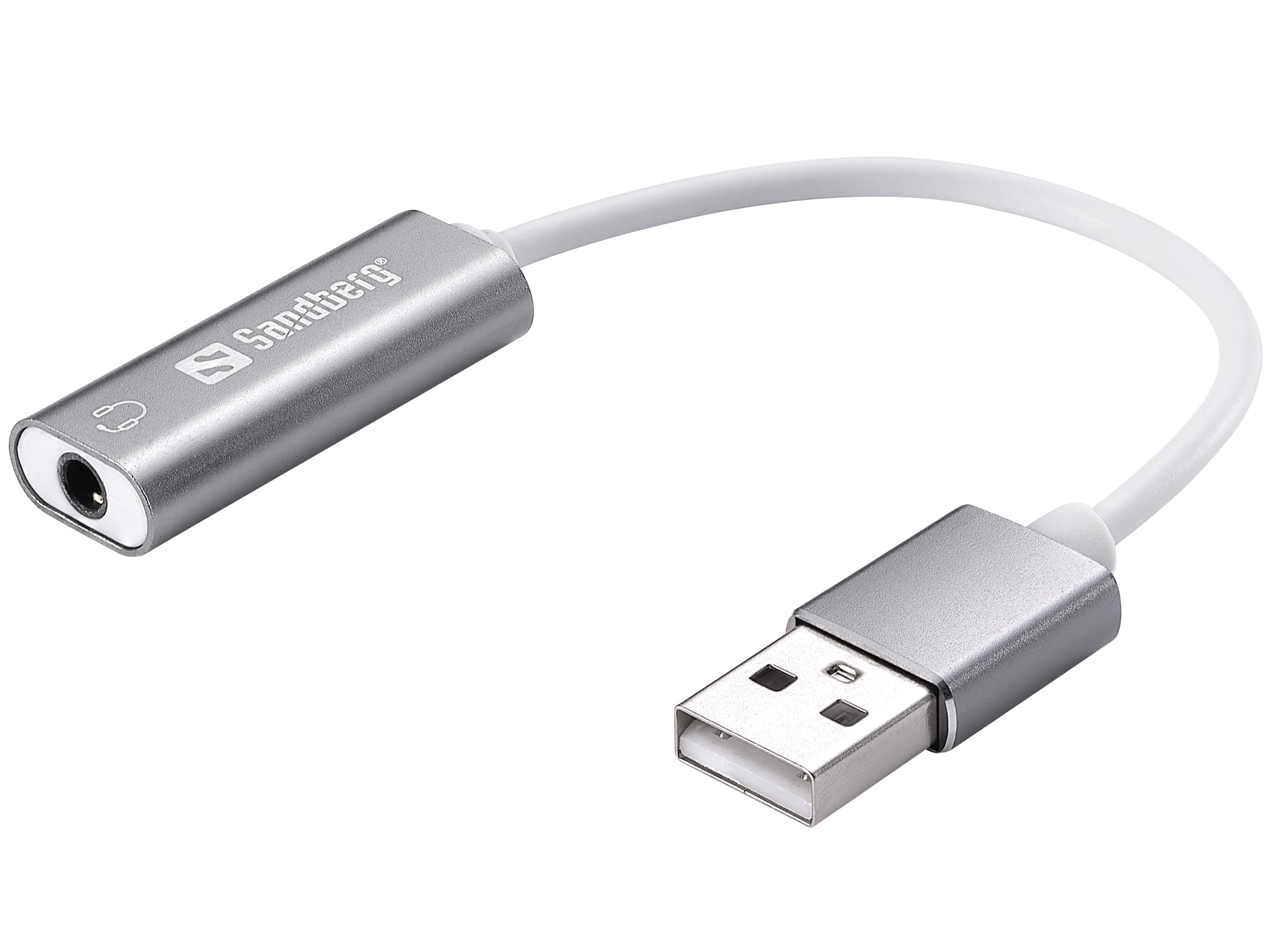 Sandberg Externe USB-Soundkarte – USB – 3,5 mm Klinke – Aluminium