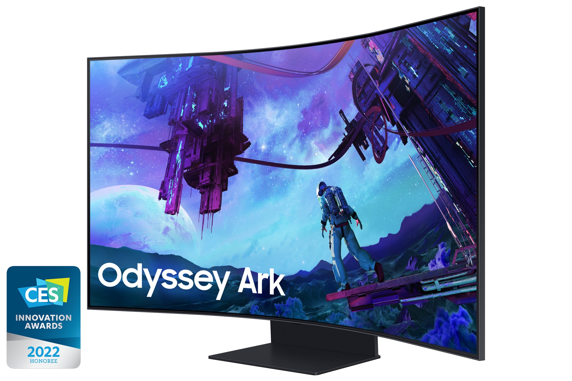 Samsung Odyssey Ark G97NC – Monitor, 55", VA, Mini-LED, 165 Hz, 600 cd/m², Tizen, Schwarz
