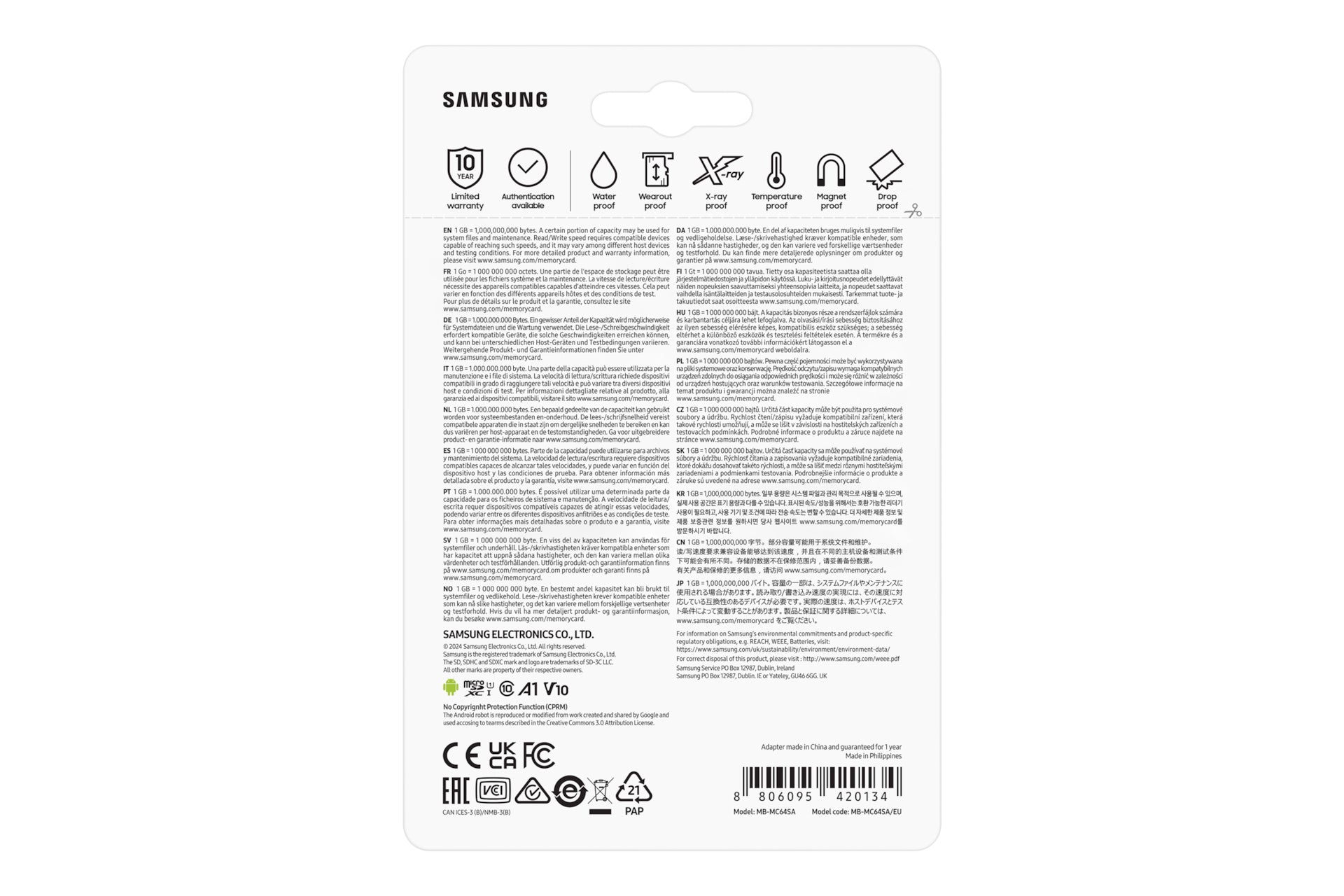 Samsung EVO Plus microSDXC 64 GB – 160 MB/s Lesen, 130 MB/s Schreiben, A1, UHS-I