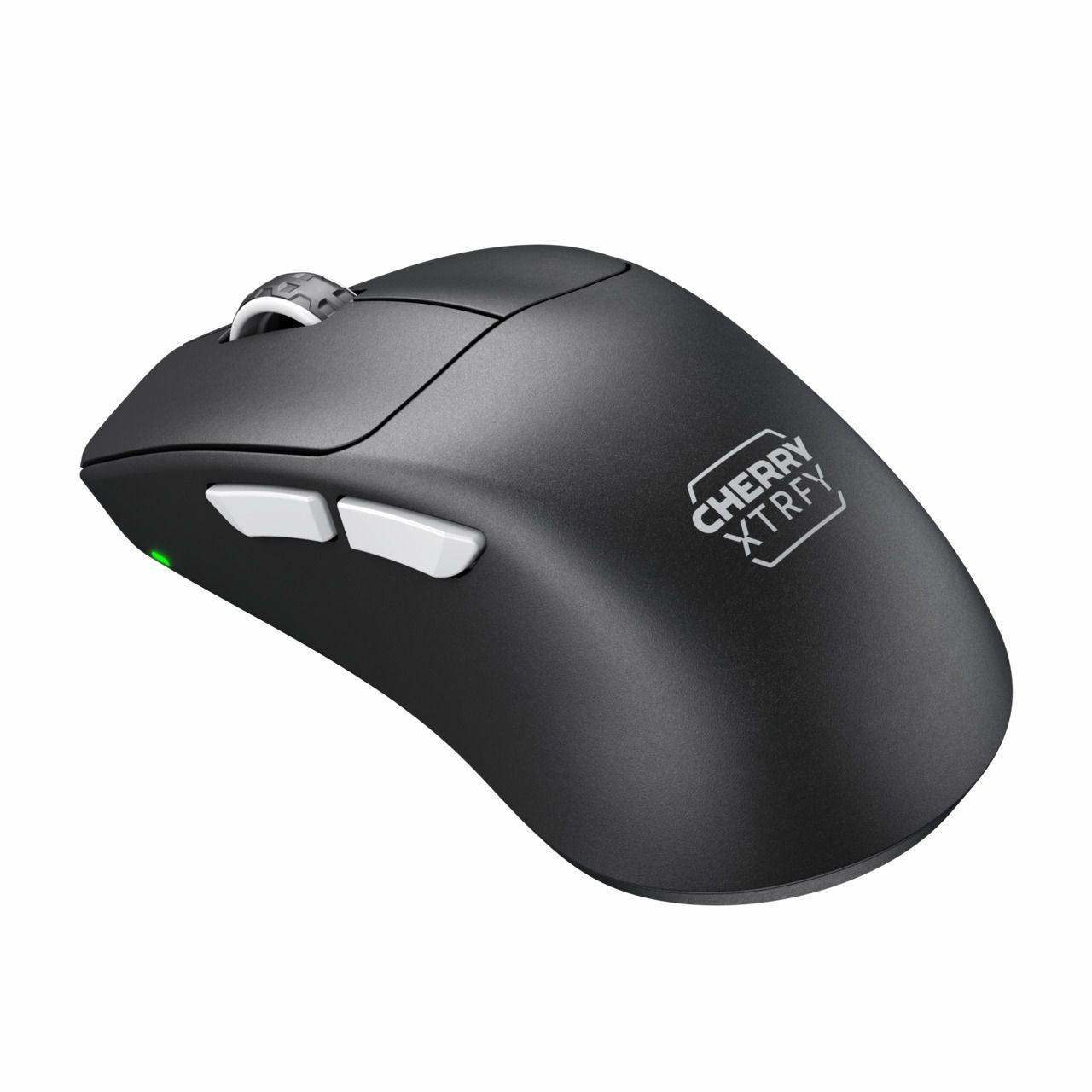 CHERRY XTRFY M64 Pro – Gaming-Maus – Kabellos (2,4 GHz), 26000 DPI, Schwarz/Silber