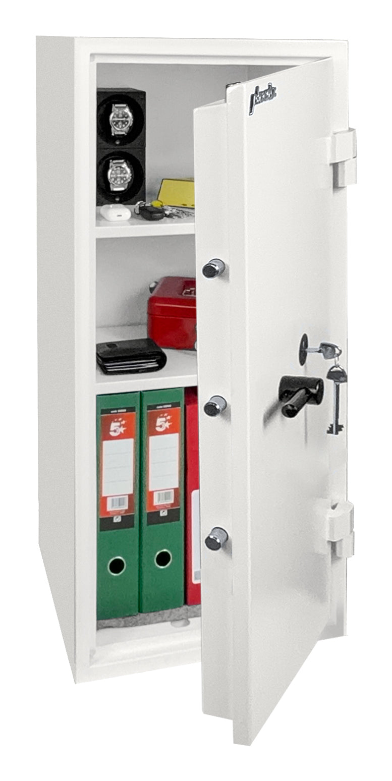 Phoenix Safe Co. Phoenix Tresor Fortress SS1455K – Schlüsselschloss – 95 l – Bodenmontage – Weiss