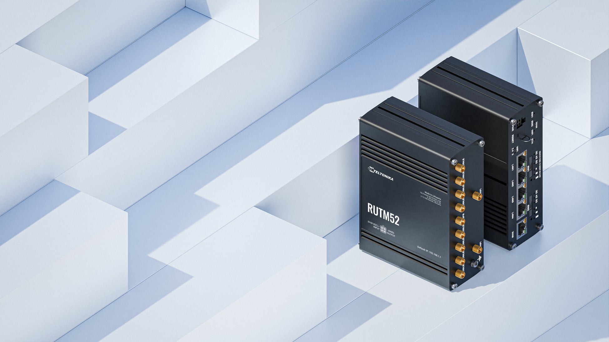 Teltonika RUTM52 5G Router – Wi‑Fi 5 (802.11ac), Dual‑Band (2,4/5 GHz), 5× Gigabit, Dual‑SIM, PoE
