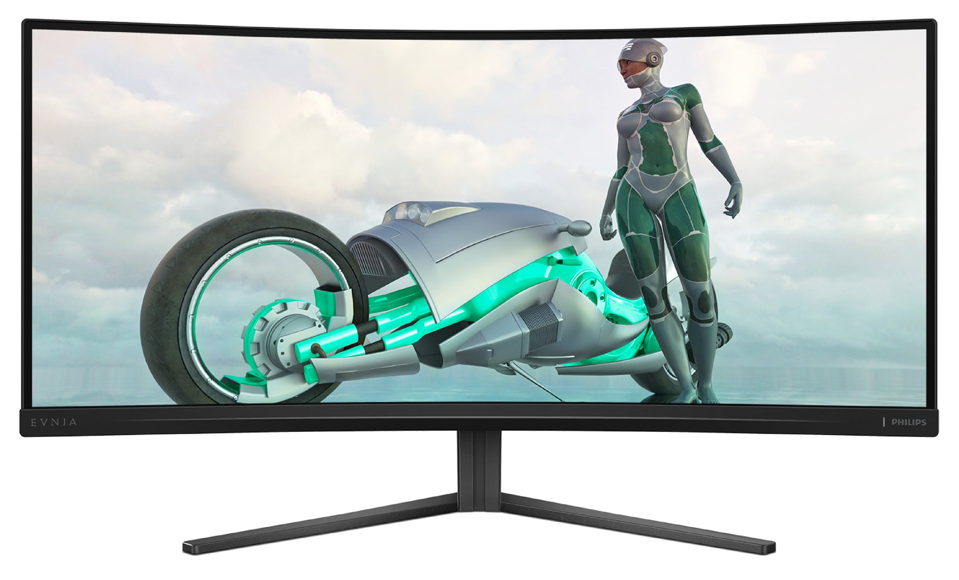 Philips 34M2C3500L/00 – Monitor, 34", VA, 180 Hz, 300 cd/m², Gebogen, Adaptive Sync, VESA 100 × 100, Schwarz