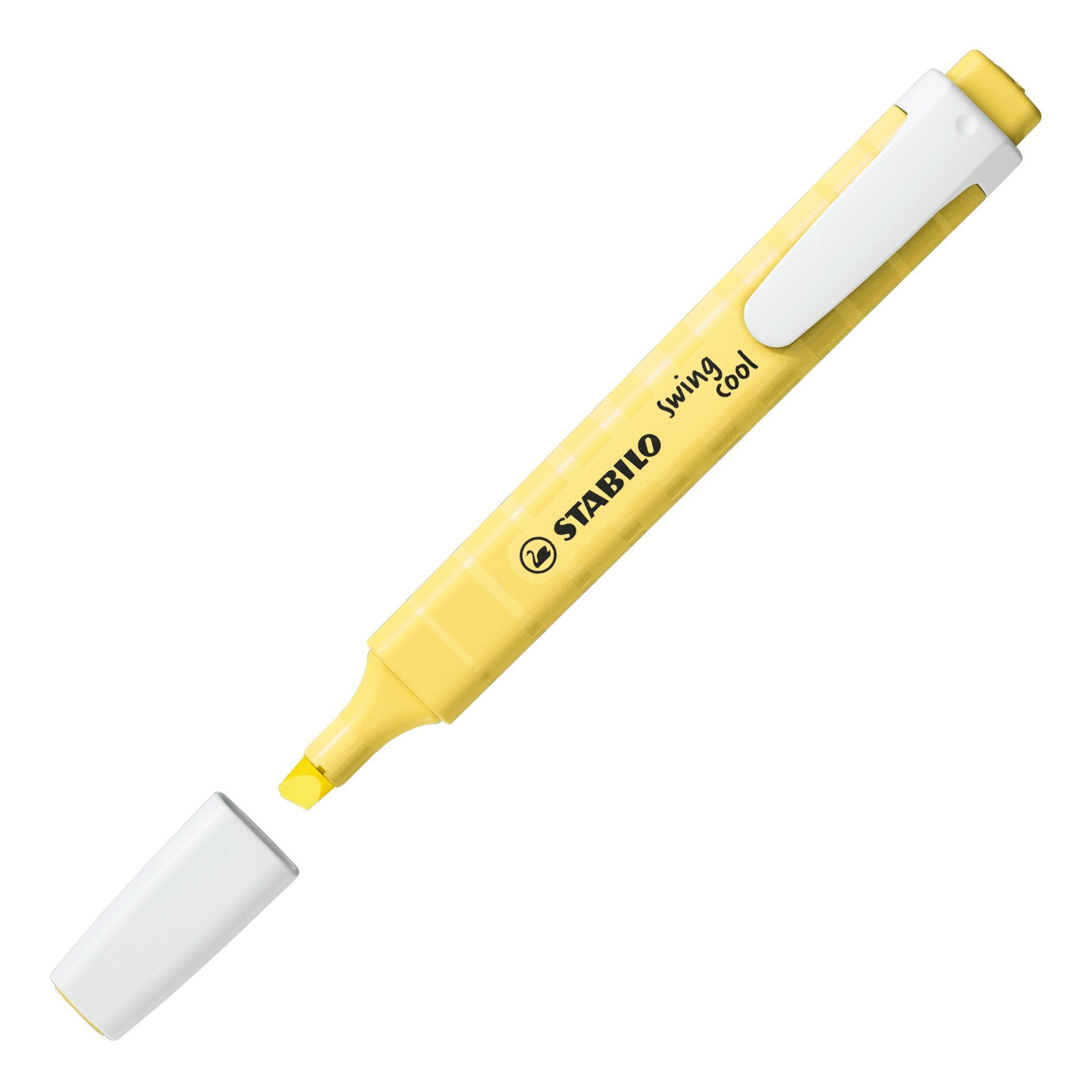 STABILO swing cool Pastel Edition Textmarker Gelb – Keilspitze, 1–4 mm
