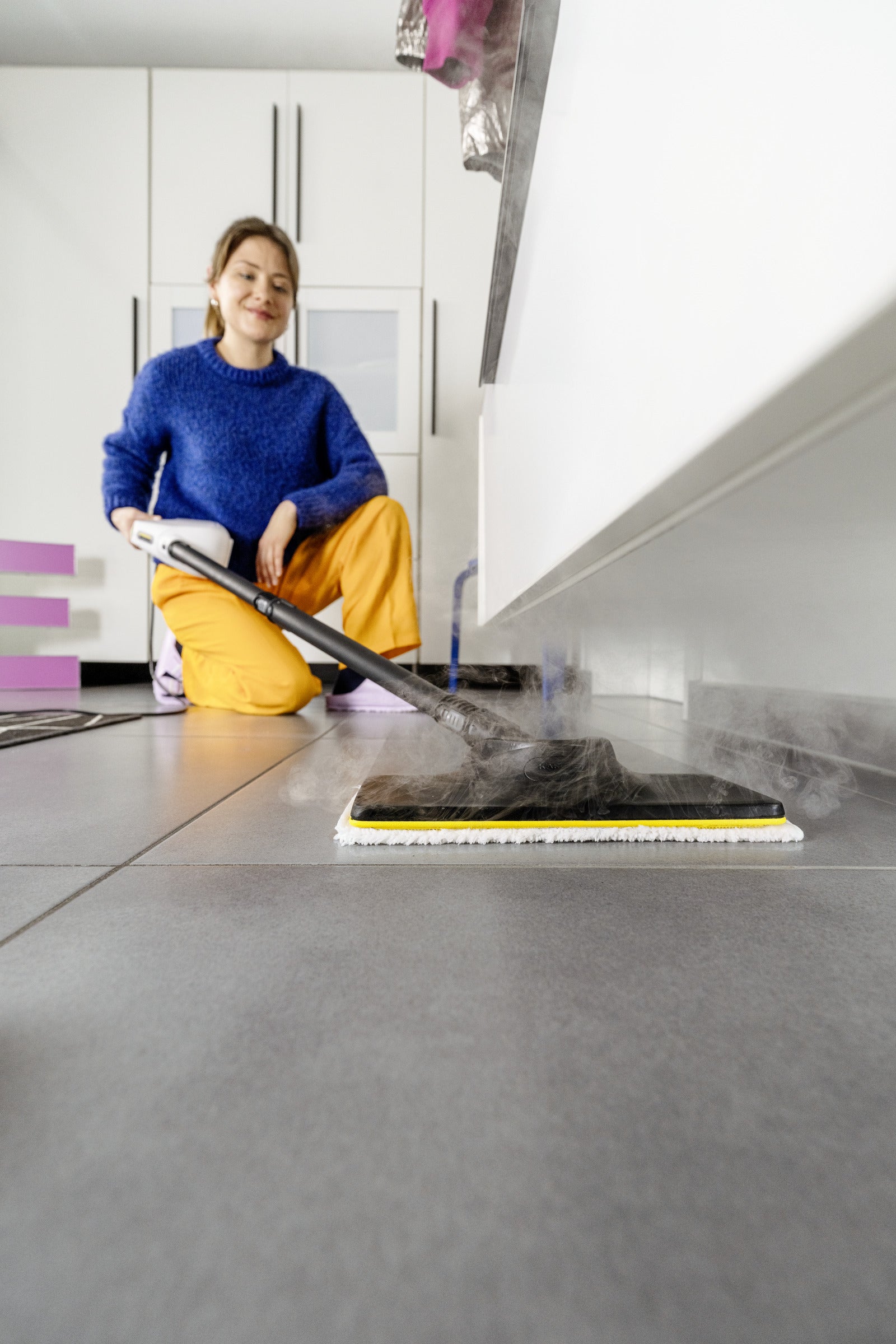 Kärcher SC1 – Bodendüsen-Set, Schwarz, Weiss, Gelb – für SC 1 Multi, SC 1 Multi & Up, SC 1 Multi Comfort