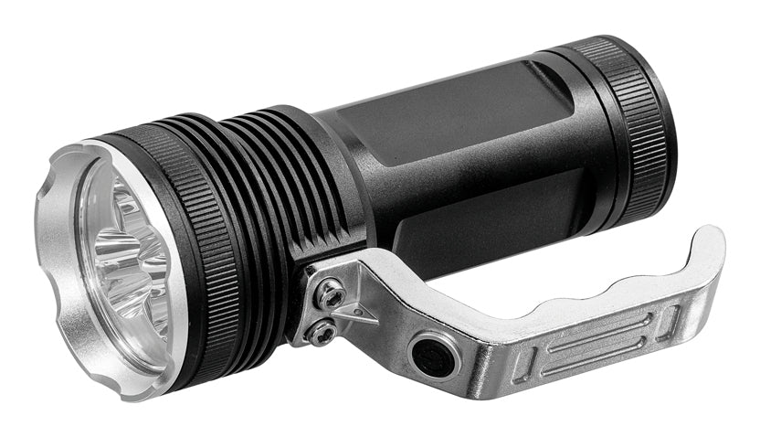 Steffen Taschenlampe 2400 – 2400 lm, 350 m, IPX4, USB, 3 Stufen – Schwarz