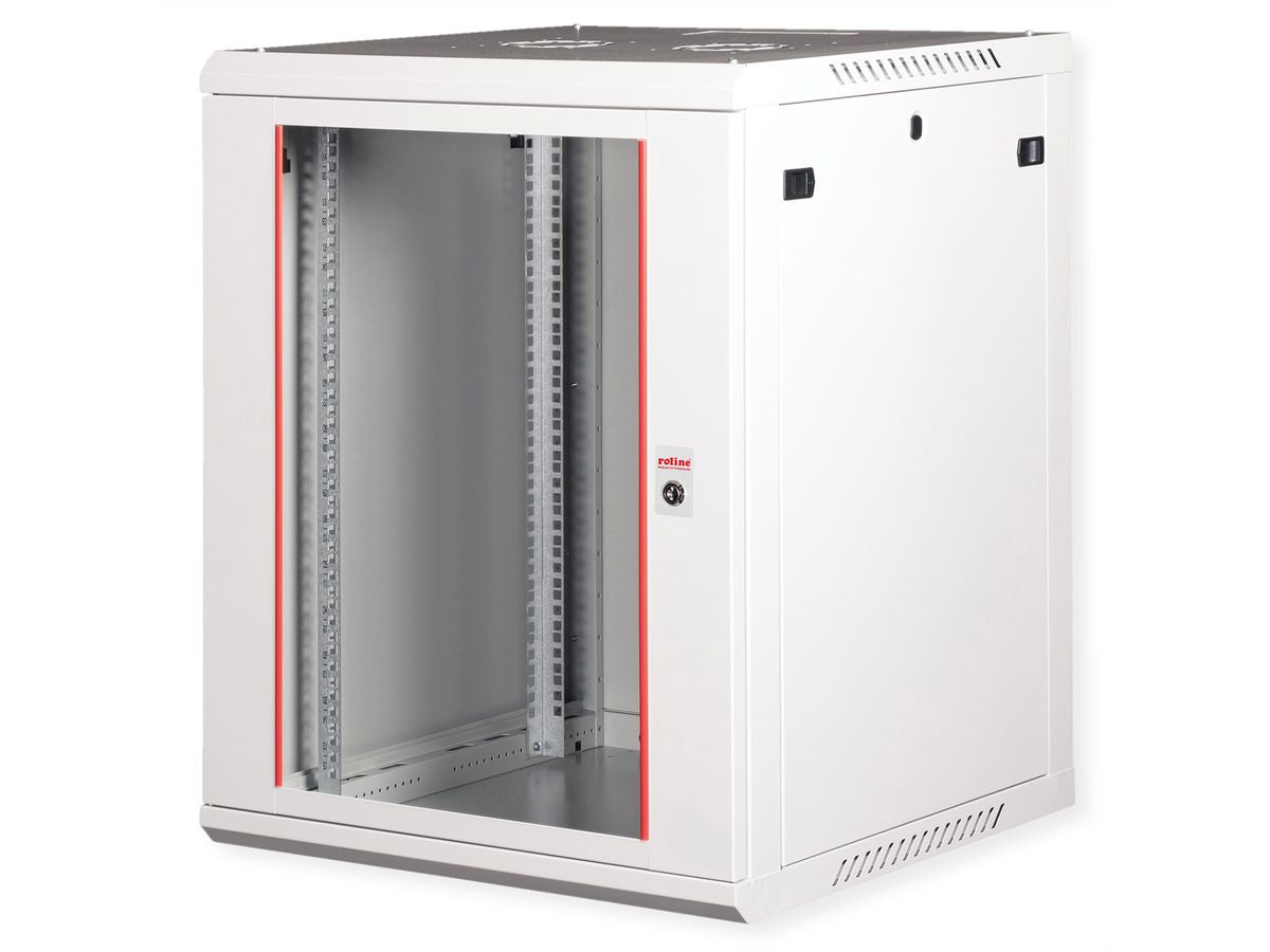 ROLINE Basic Plus – 19" Wandverteiler 15U, IP20, abschliessbar, 600 × 600 × 779 mm, lichtgrau, Stahl