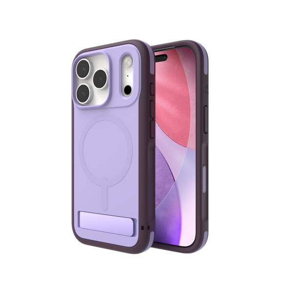 ZAGG Sedona Snap – Backcover – für Apple iPhone 17 Pro, mit Ständer, Graphen, Violett, bis 4 m Sturzsicher