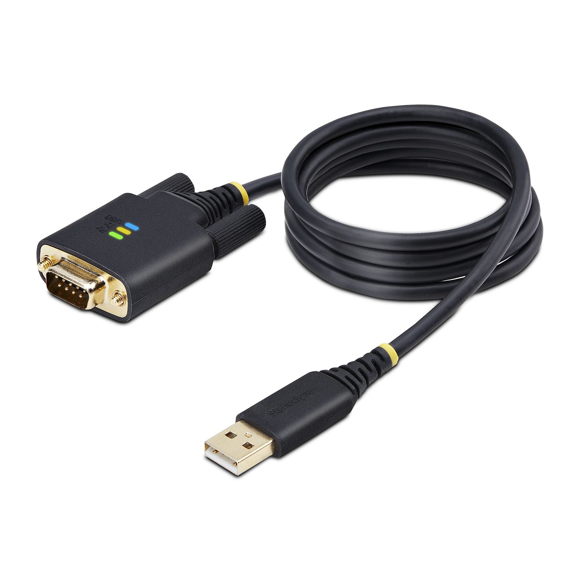 StarTech.com USB-A zu RS-232 Kabel – FTDI (FT232R), 921,6 Kbit/s, 1 m – für Windows/macOS/Linux, Schwarz
