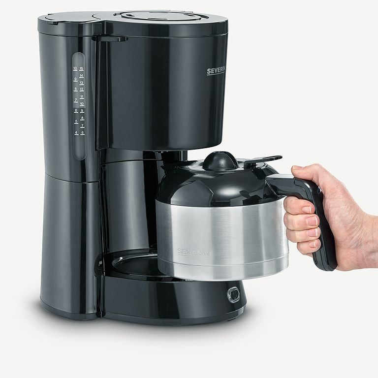 Severin KA4835 Filterkaffeemaschine – 8 Tassen, 1 l, Karaffe, Schwarz, 23 × 34 × 28,2 cm