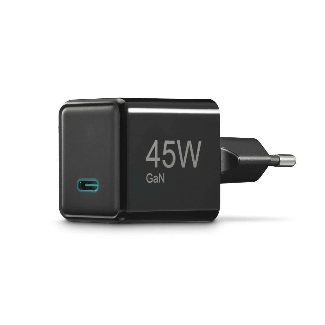 Hama 00201987 USB-Wandladegerät 45 W – USB-C×1 – PD 3.0, QC 3.0, GaN – EU-Stecker (Typ C), Schwarz