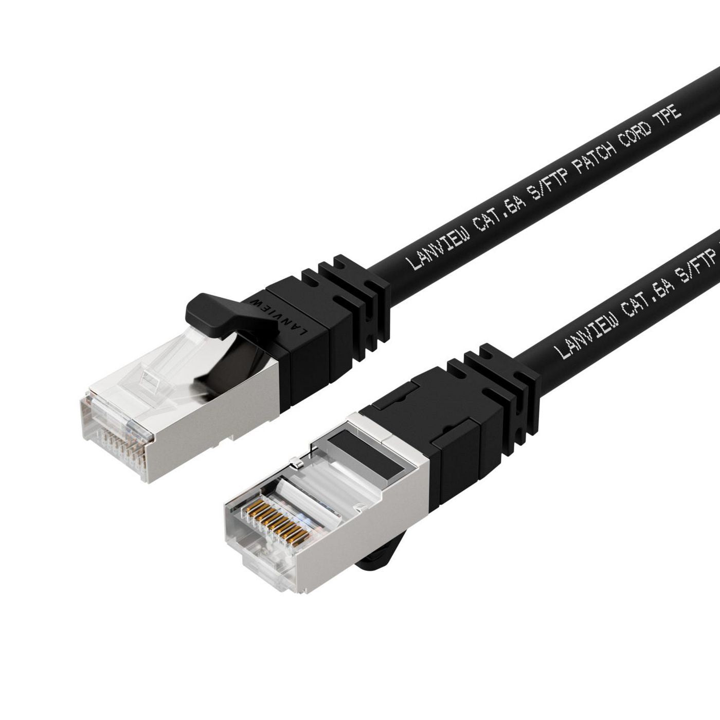 Lanview LV-SFTP6A015B Patchkabel – Cat6A S/FTP, 1,5 m, Schwarz, LSZH