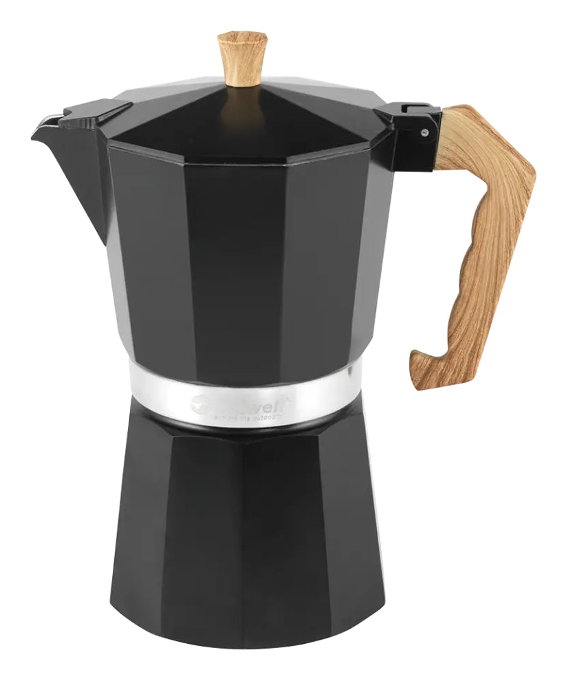 Outwell Espressomaschine (Siebträger) – für Gasherde, 0,45 l, Schwarz, 18,5 × 21,5 × 11,0 cm