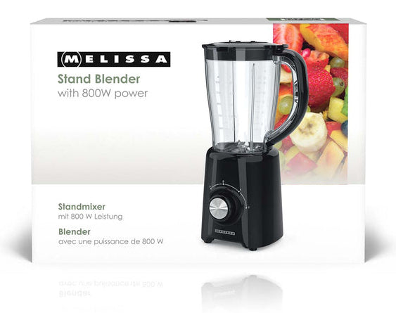 Melissa Standmixer 16180134 – 1,5 l, 800 W, spülmaschinenfest – schwarz