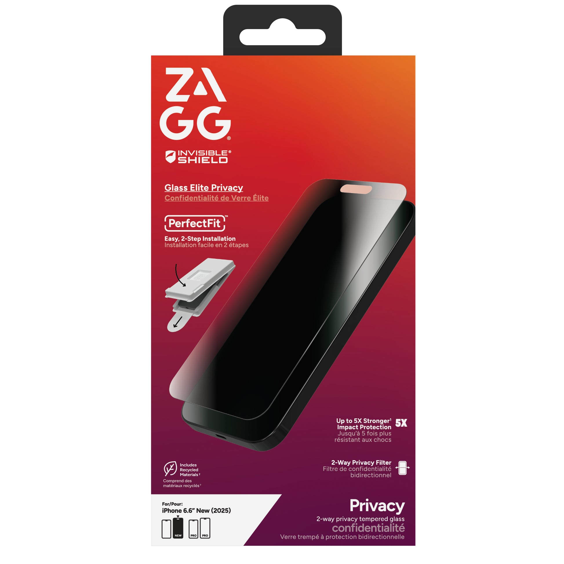 ZAGG Privacy Glas Displayschutz – für Smartphones