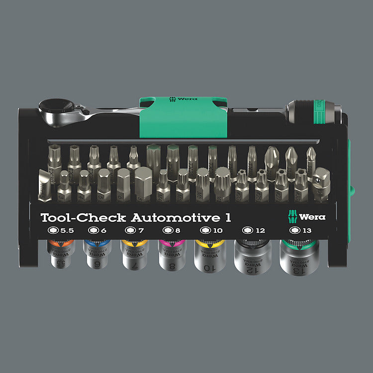 Wera Schraubendreher-Bit-Set Tool-Check Automotive 1 – 38 Bits – 2025