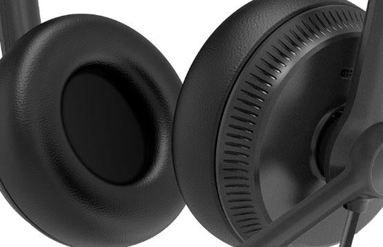 Yealink 330100010022 – Ersatz-Ohrpolster/Refresh-Kit – für UH34/YHS34 – Leder – Schwarz