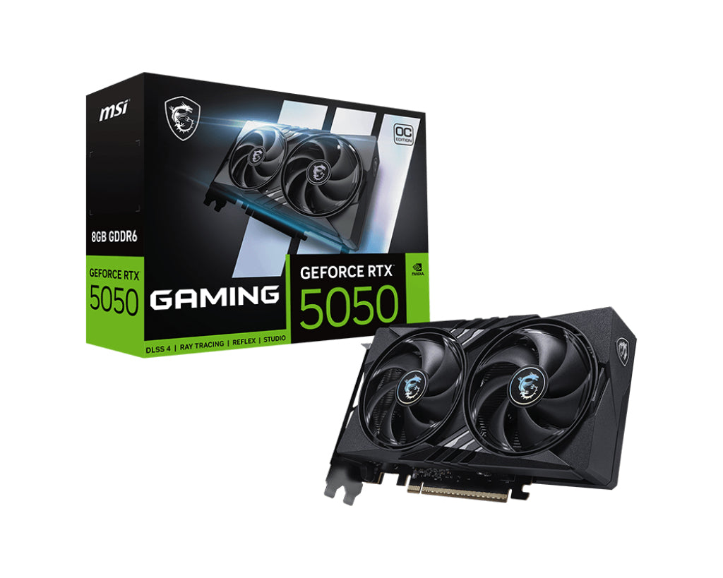 MSI RTX 5050 GAMING OC 8G – PCIe Grafikkarte – 3×DP, 1×HDMI, PCIe 5.0 x16, 1×8‑Pin, 550 W