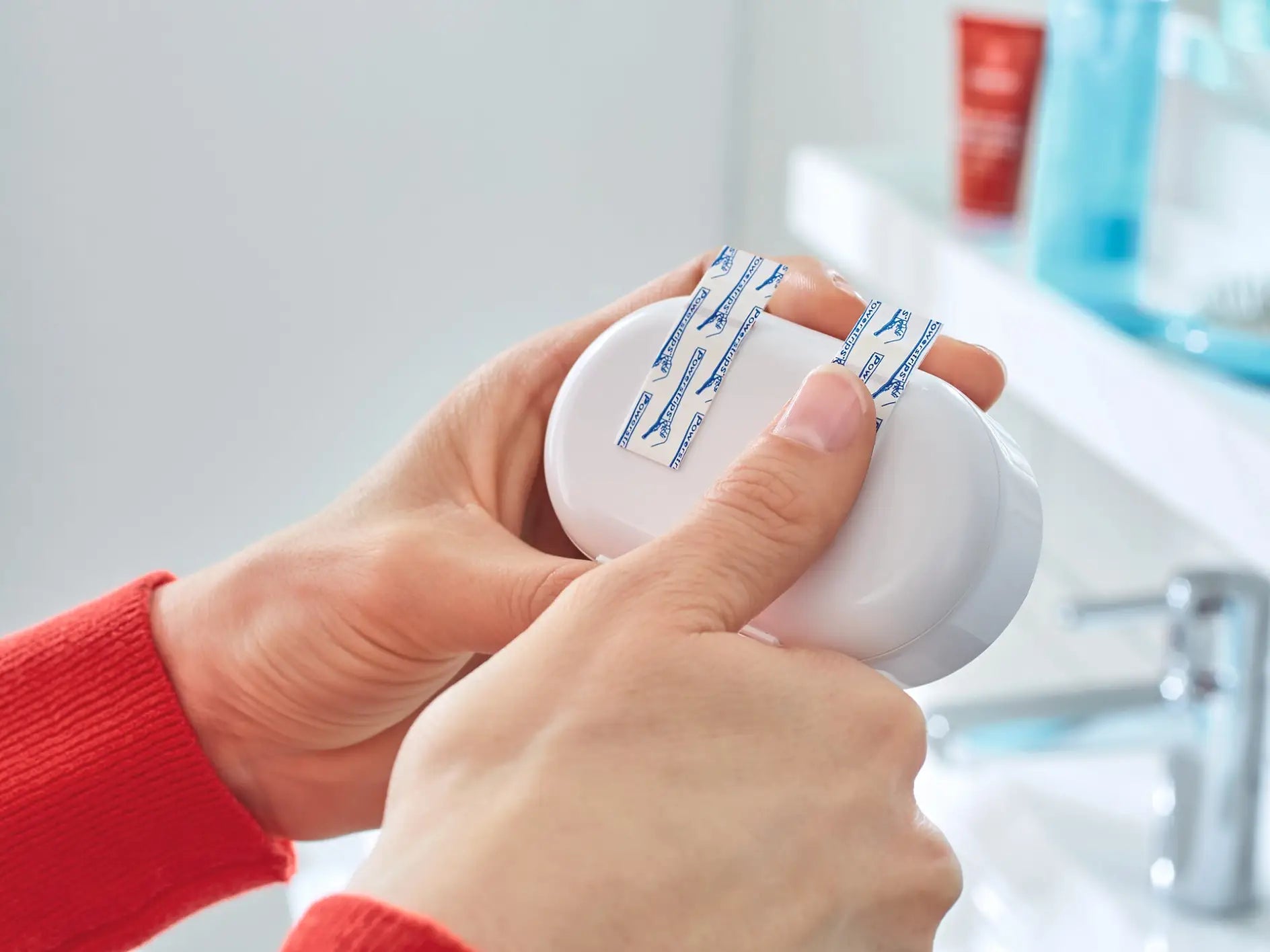 Tesa Montageband Powerstrips, für Innen, für Glas/Fliesen, Weiss, bis 2 kg