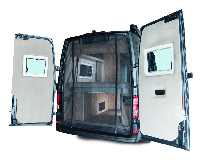VanQuito Heckmoskitonetz mit Reissverschluss – für VW Heckklappe – Schwarz – Polyester – 1 Stk.