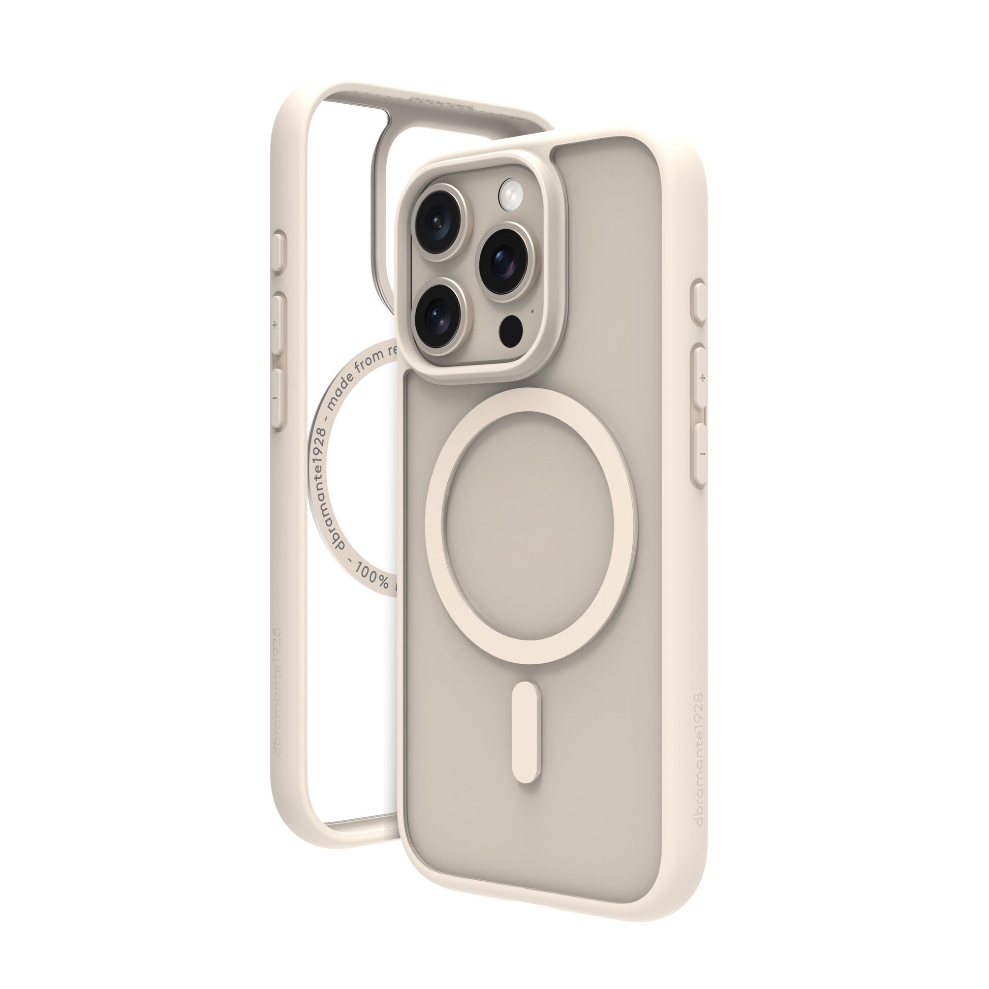 dbramante1928 Grenen Backcover – für Apple iPhone 16 Pro Max, Recycling-Kunststoff, Gold, bis 2 m sturzsicher