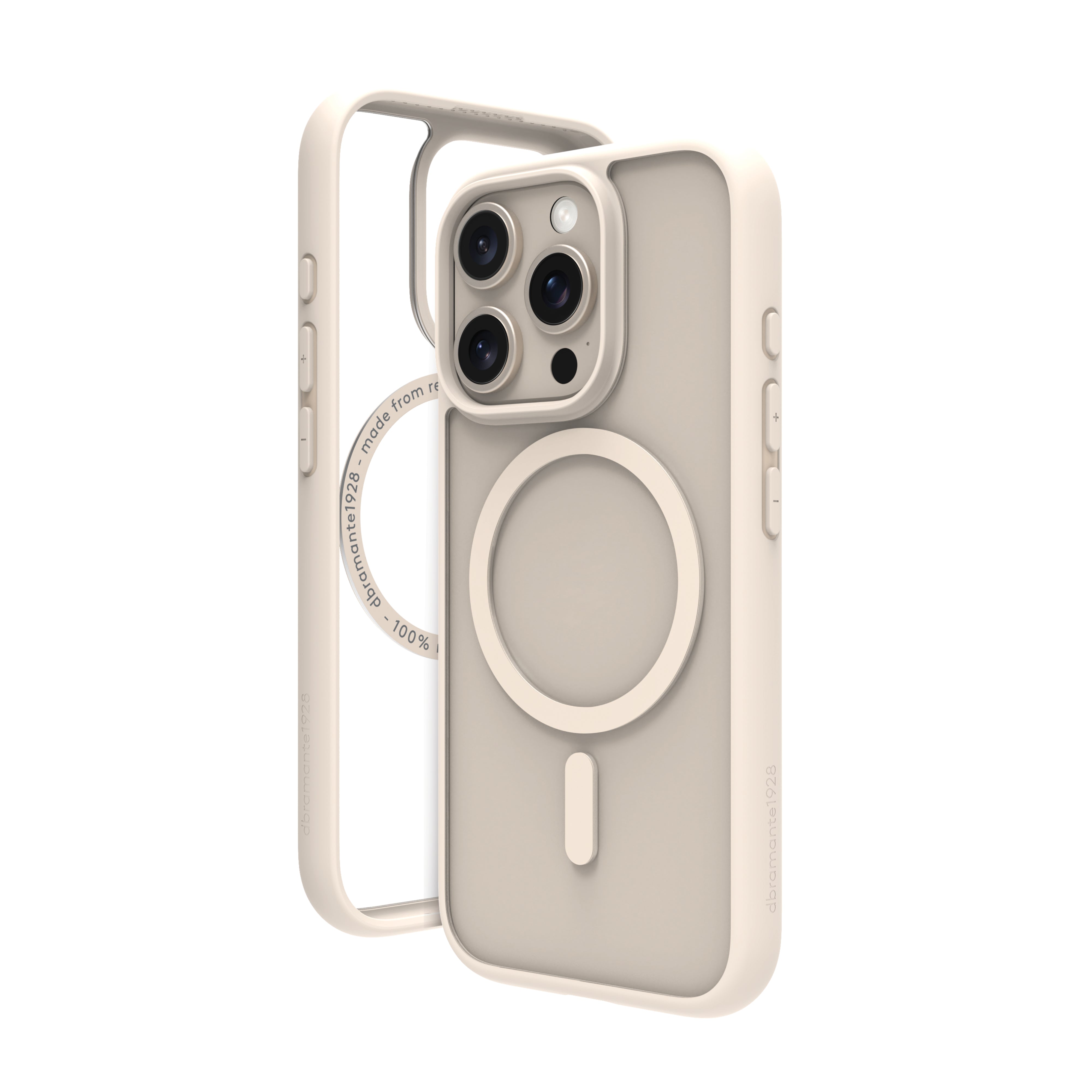 dbramante1928 Grenen Backcover – für Apple iPhone 16 Pro Max, Recycling-Kunststoff, Gold, bis 2 m sturzsicher