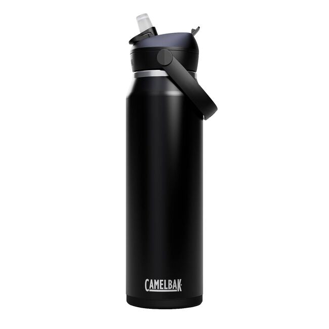 CamelBak Thrive Isolierflasche 1 l – doppelwandig, Edelstahl, Klappdeckel, schwarz