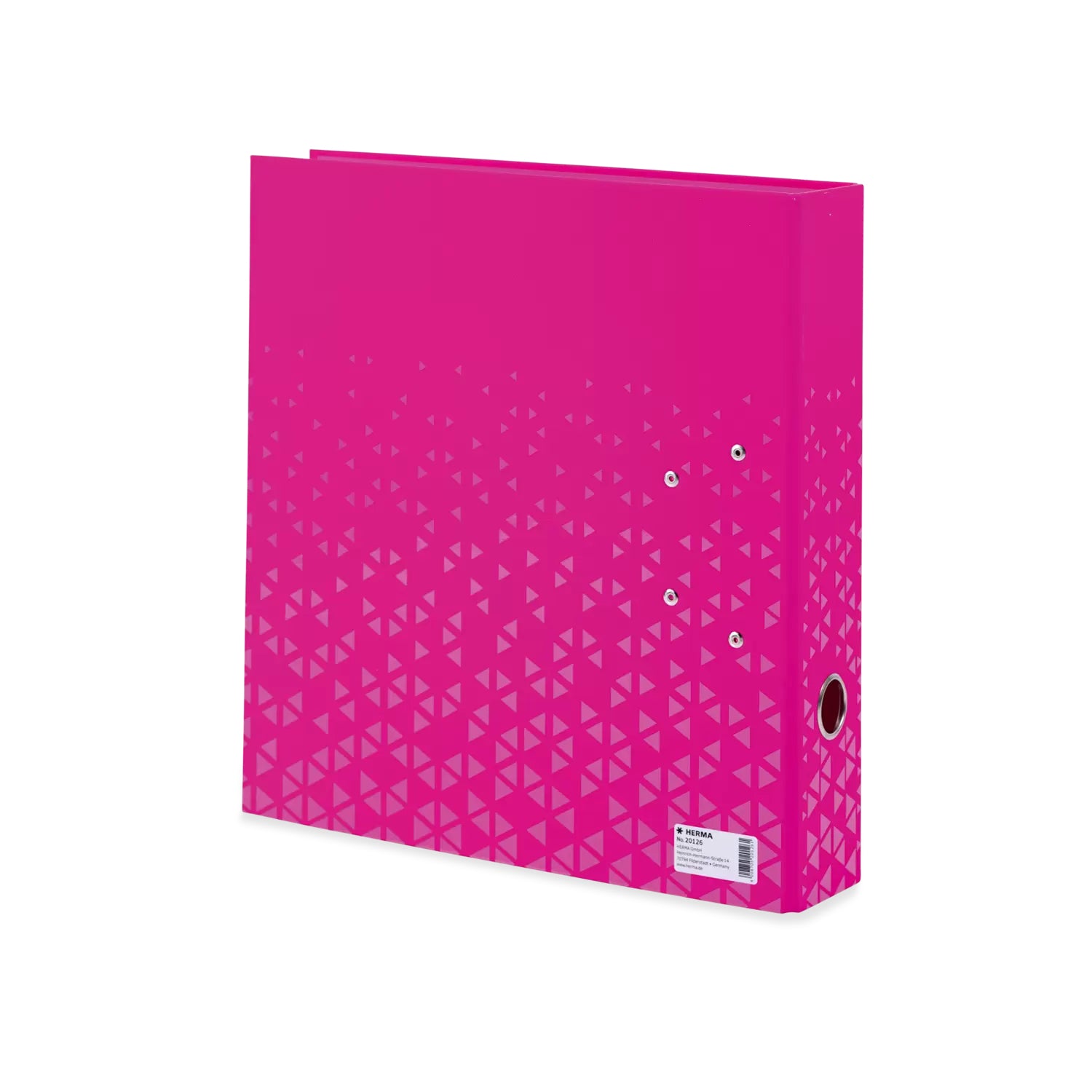 HERMA Ordner – A4 hoch – 2-Ring Hebelmechanik, Rücken 70 mm – pink, Karton, mit Niederhalter