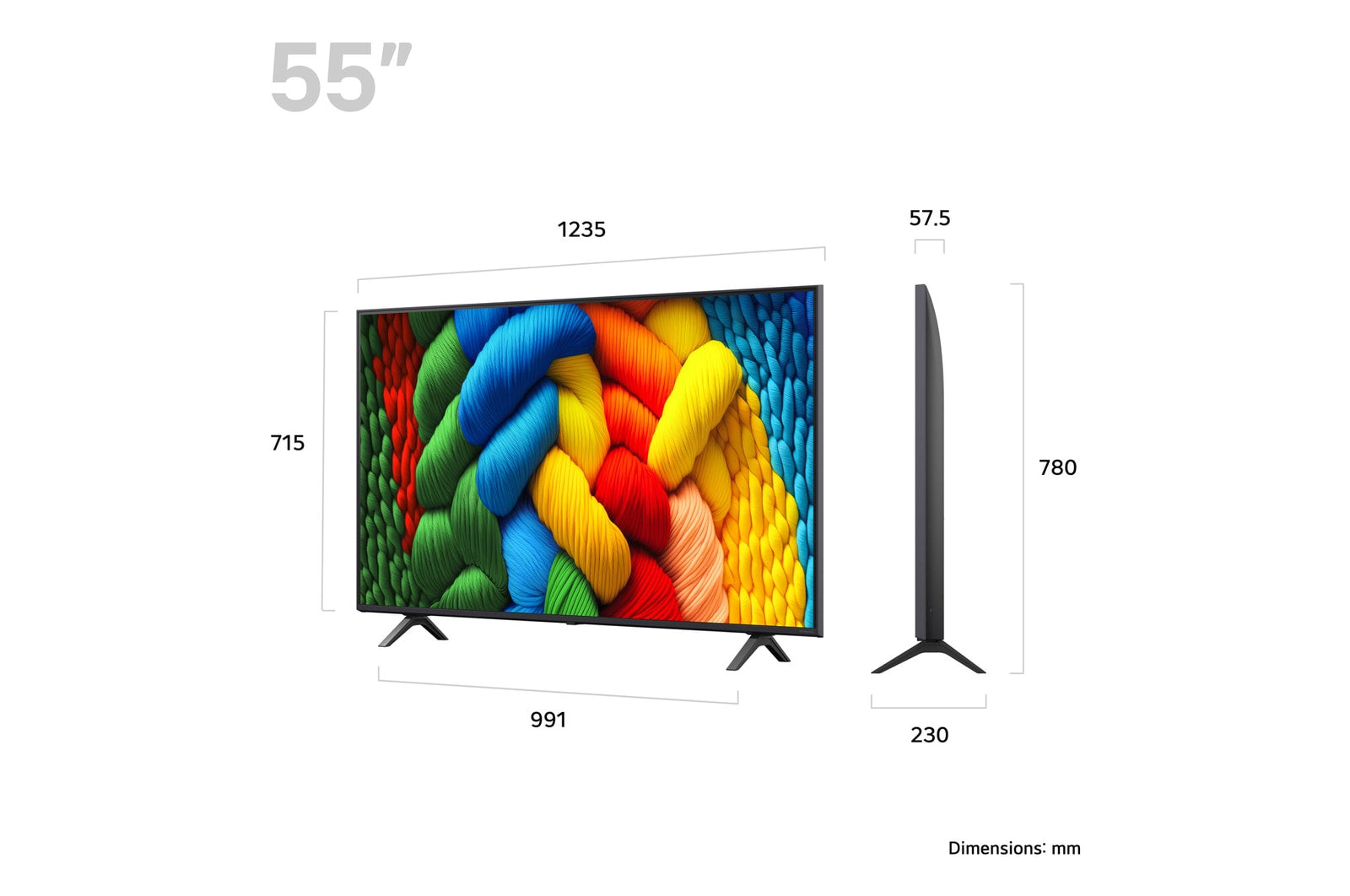 LG 55NANO80A6B – 55" Fernseher – 4K UHD – NanoCell – webOS 25 – 60 Hz – HDR10+