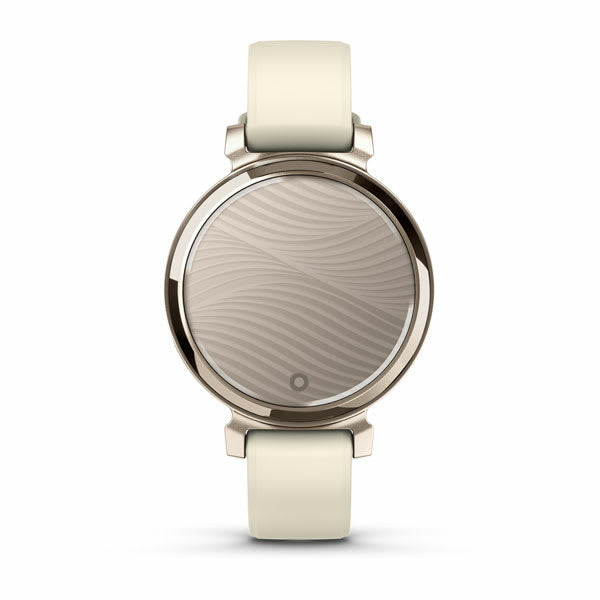 Garmin Lily 2 35 mm GPS – Aluminium Gold, Sportband Creme, 50 m, für Android und iPhone