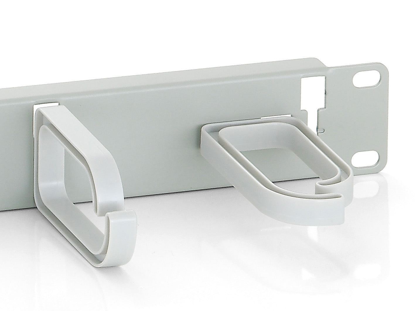 Equip 19" 1U Rangierpanel, Kunststoff/Stahl, 483×87,4×44,5 mm – Grau