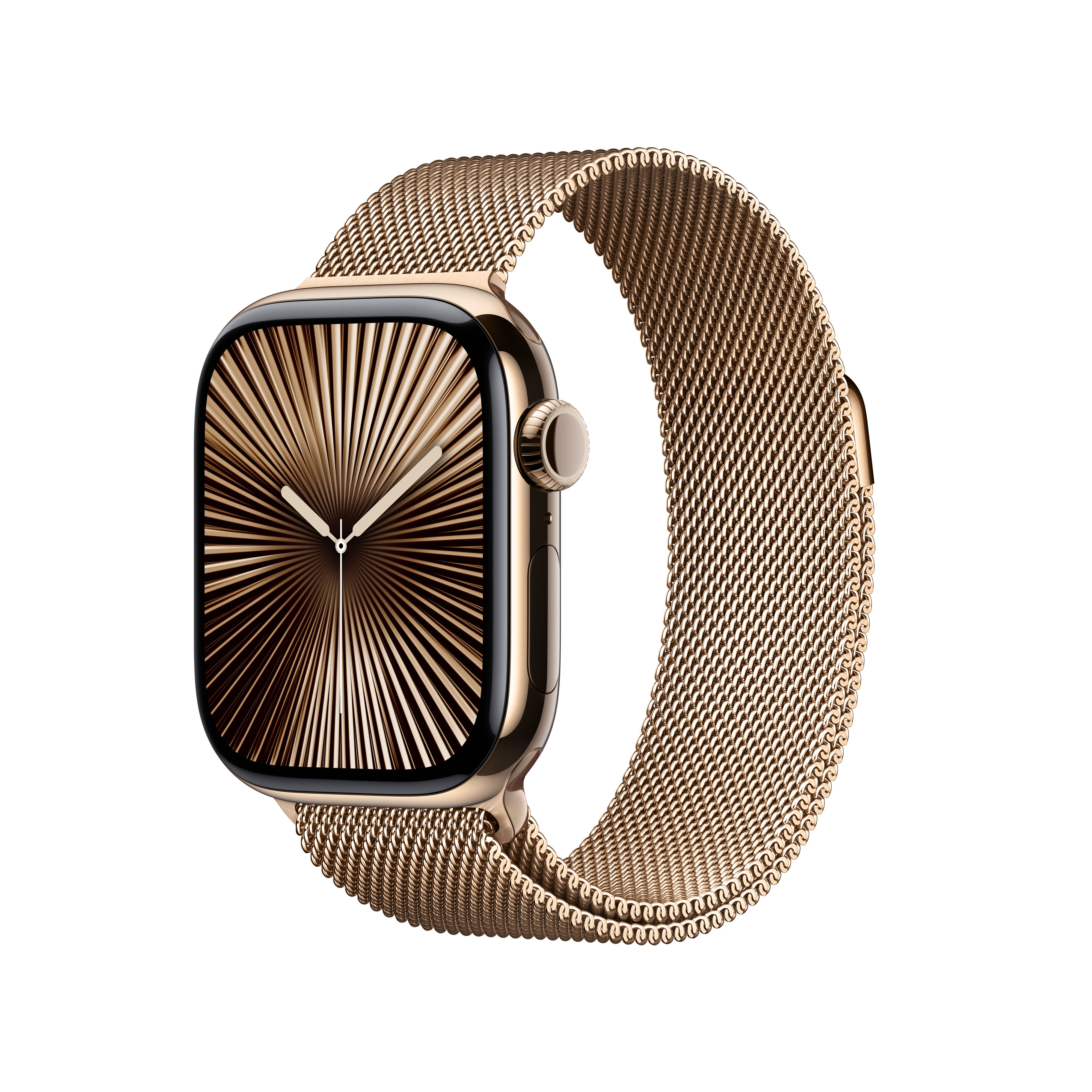 Apple Watch S10 – Smartwatch – 42 mm, LTE, OLED, 50 m, Gold, Titan, Milanese Loop
