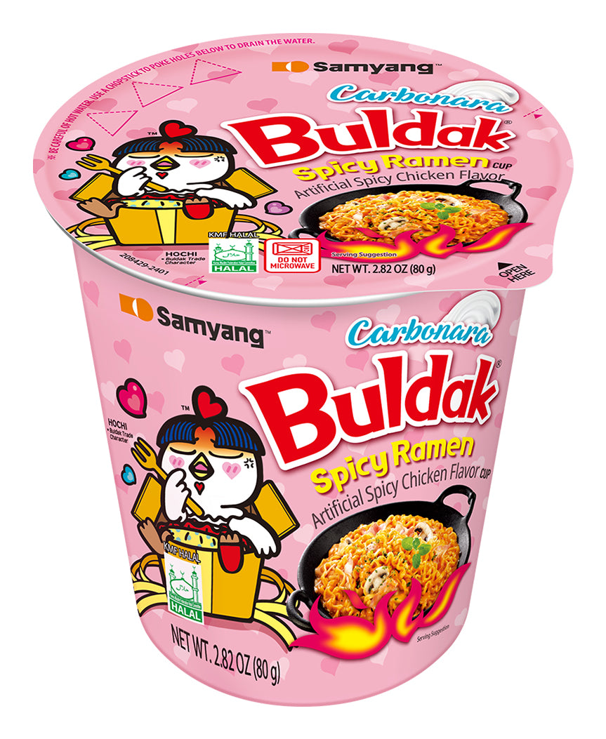 Samyang Buldak Instantnudeln Carbonara & Poulet Becher – 80 g