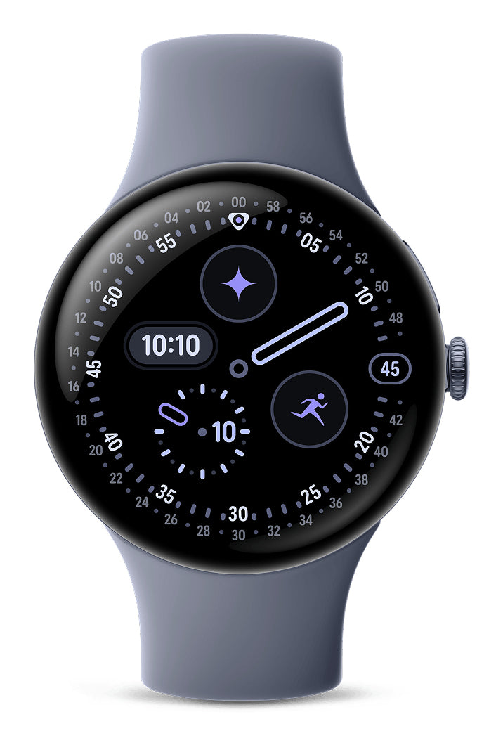 Google Pixel Watch 4 45 mm GPS + Cellular – Aluminium Blau, Sportband, 50 m