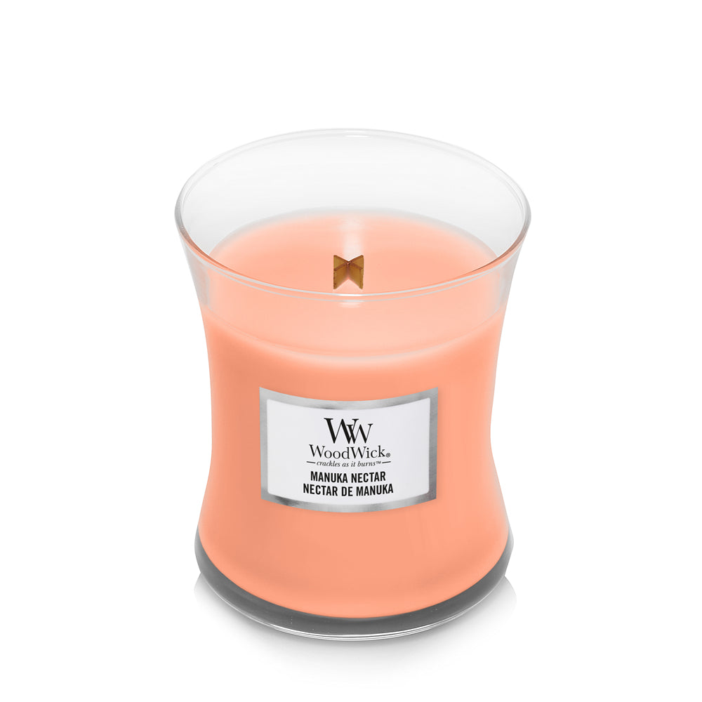 WoodWick Manuka Nectar – Duftkerze, Medium Jar, 65 h