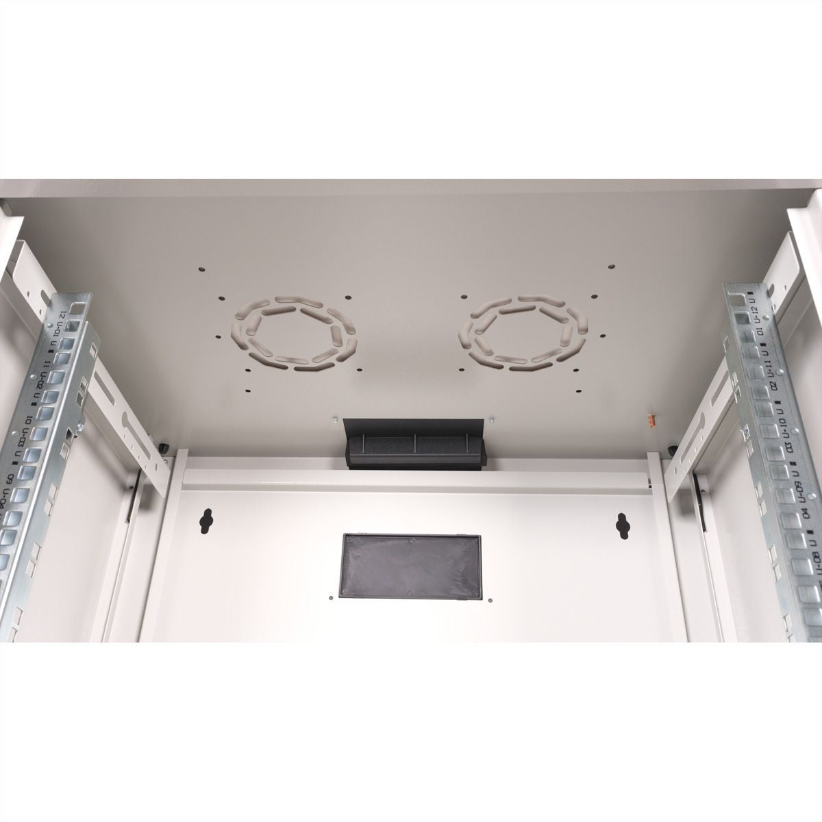 ROLINE Pro – 19" Wandverteiler 12U, IP20, abschliessbar, 450 × 600 × 640 mm, lichtgrau, Stahl