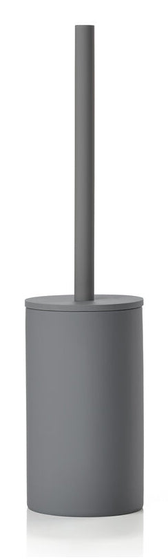 Zone Denmark WC-Bürstenset – Keramik, Grau, Stiel Edelstahl, H 38 cm