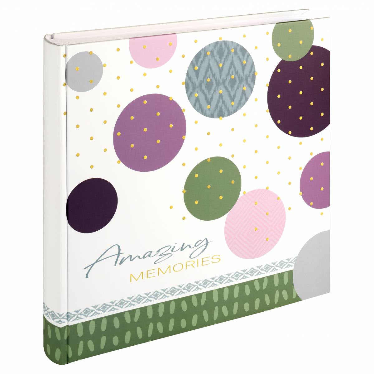 Walther Design Fotoalbum – für 300 × 300 mm, grün, mit Pergaminzwischenblättern, Karton