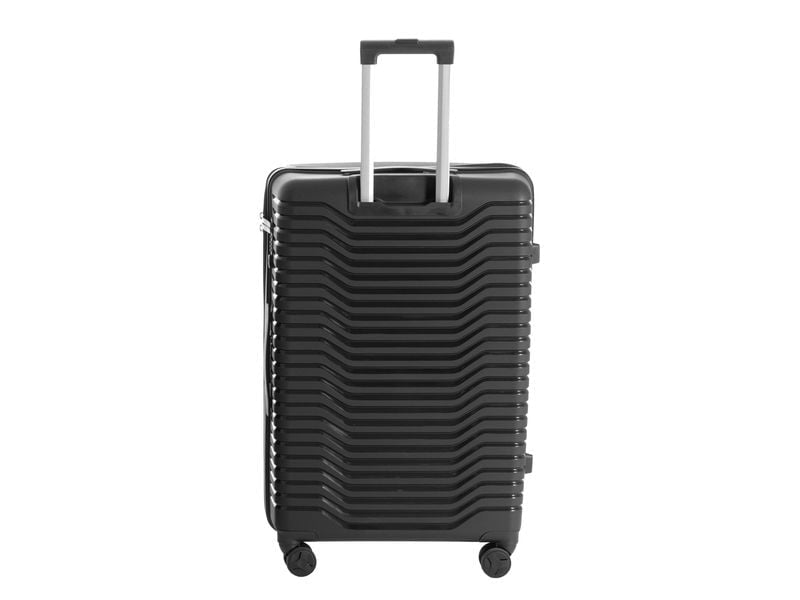 KOOR Trolley – 95 l, PP, 4 Rollen, mit TSA, schwarz, 46 × 76 × 30 cm