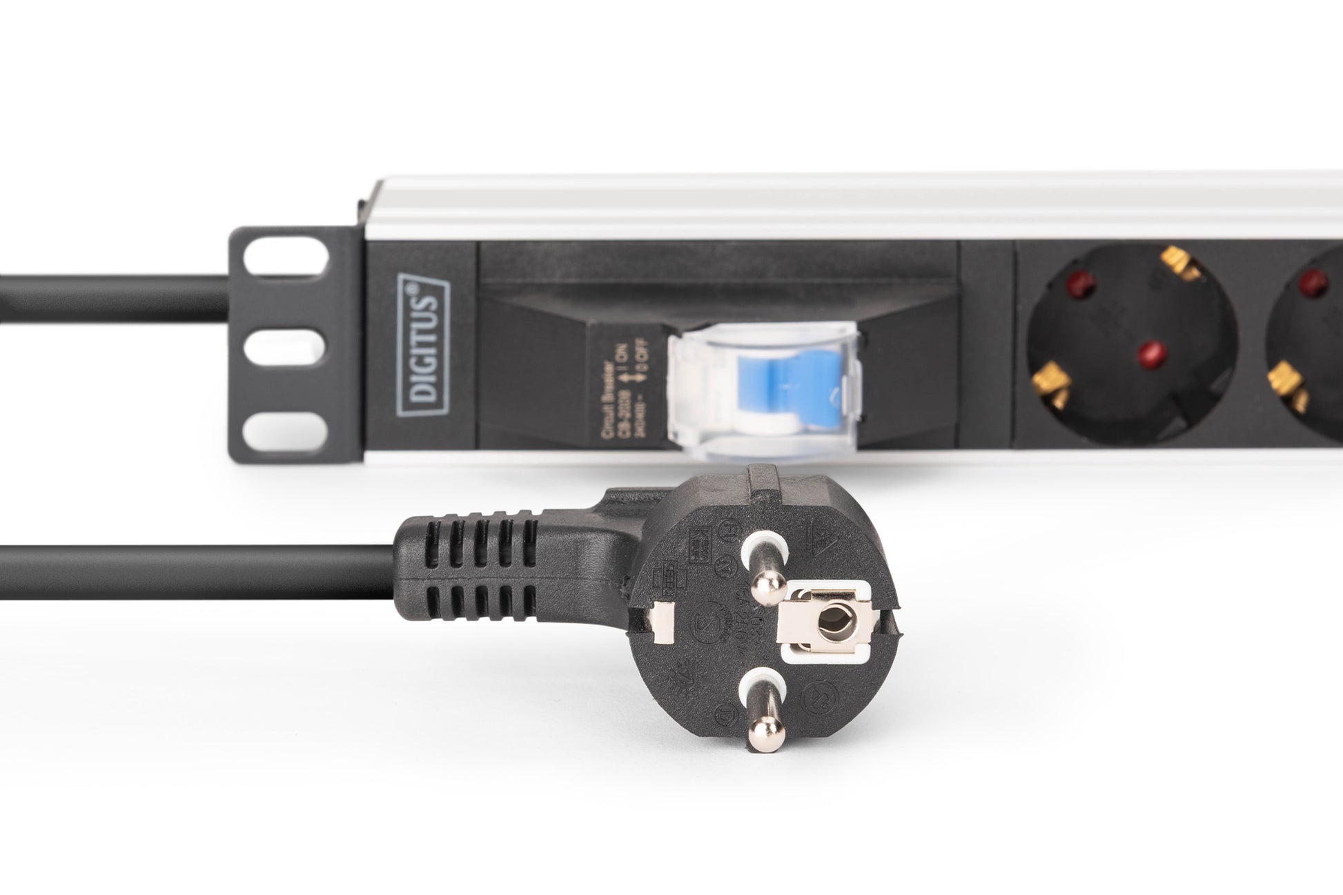 Digitus Rack-PDU – 1U, Horizontal/Vertikal, 7× Schuko (Typ F), 230 V/16 A, 1,8 m