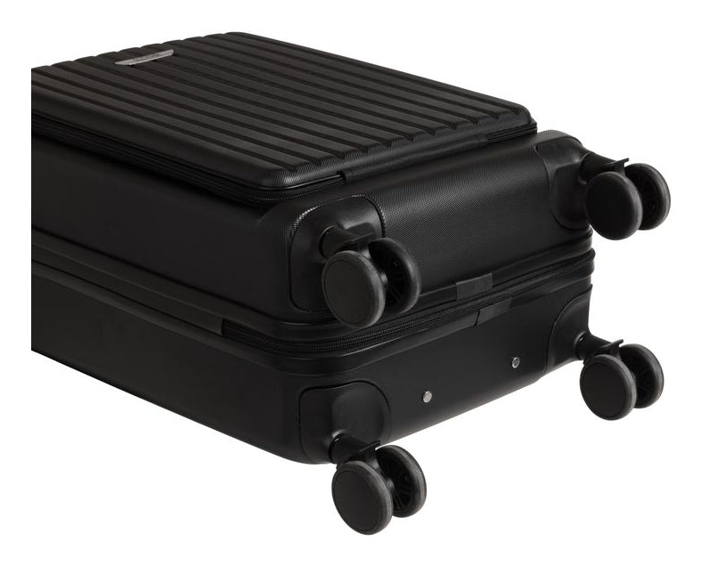 KOOR Handgepäck-Trolley – 39,5 l, ABS, 4 Rollen, mit TSA, schwarz, 35 × 58 × 24 cm