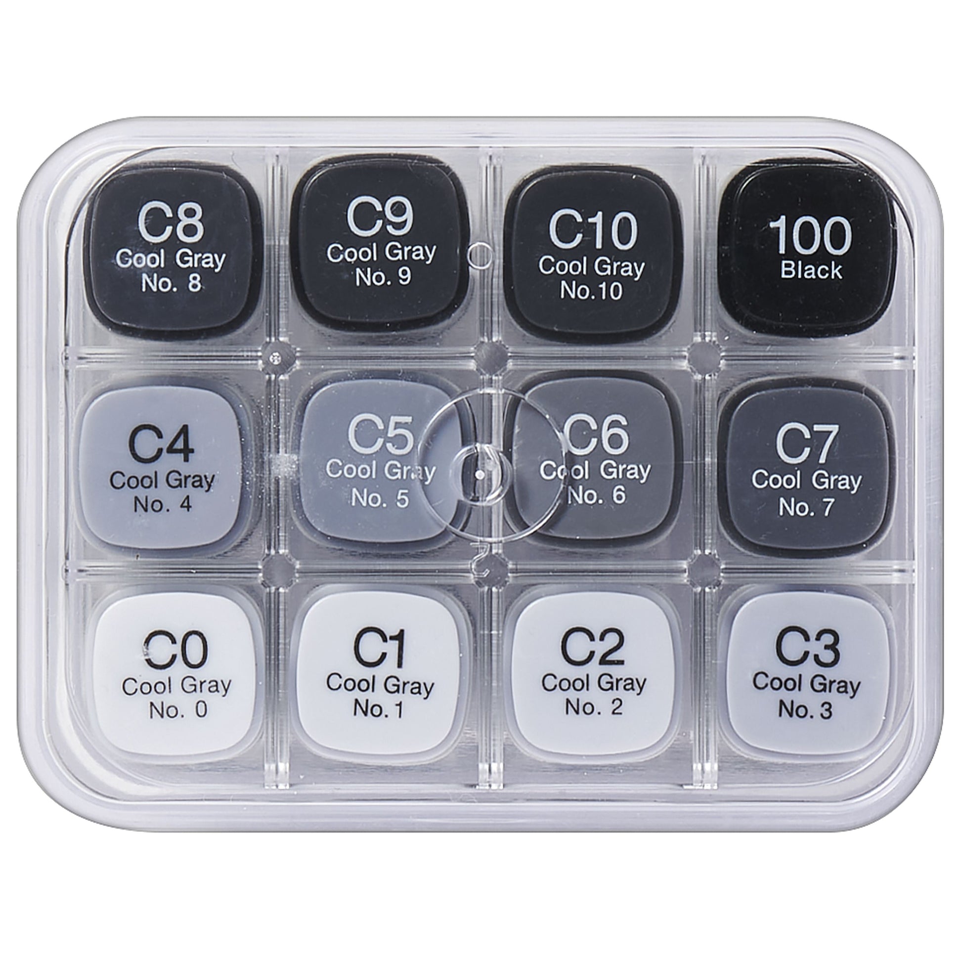 Copic Marker Classic – Grau, 12 Stück