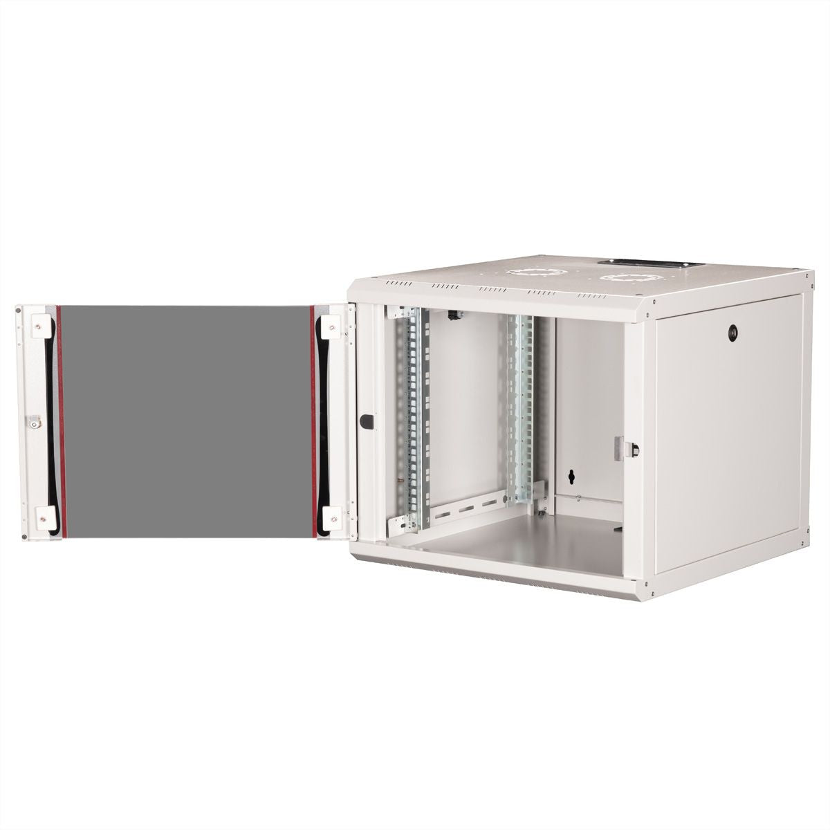 ROLINE Pro – 19" Wandverteiler 9U, IP20, abschliessbar, 600 × 600 × 505 mm, lichtgrau, Stahl