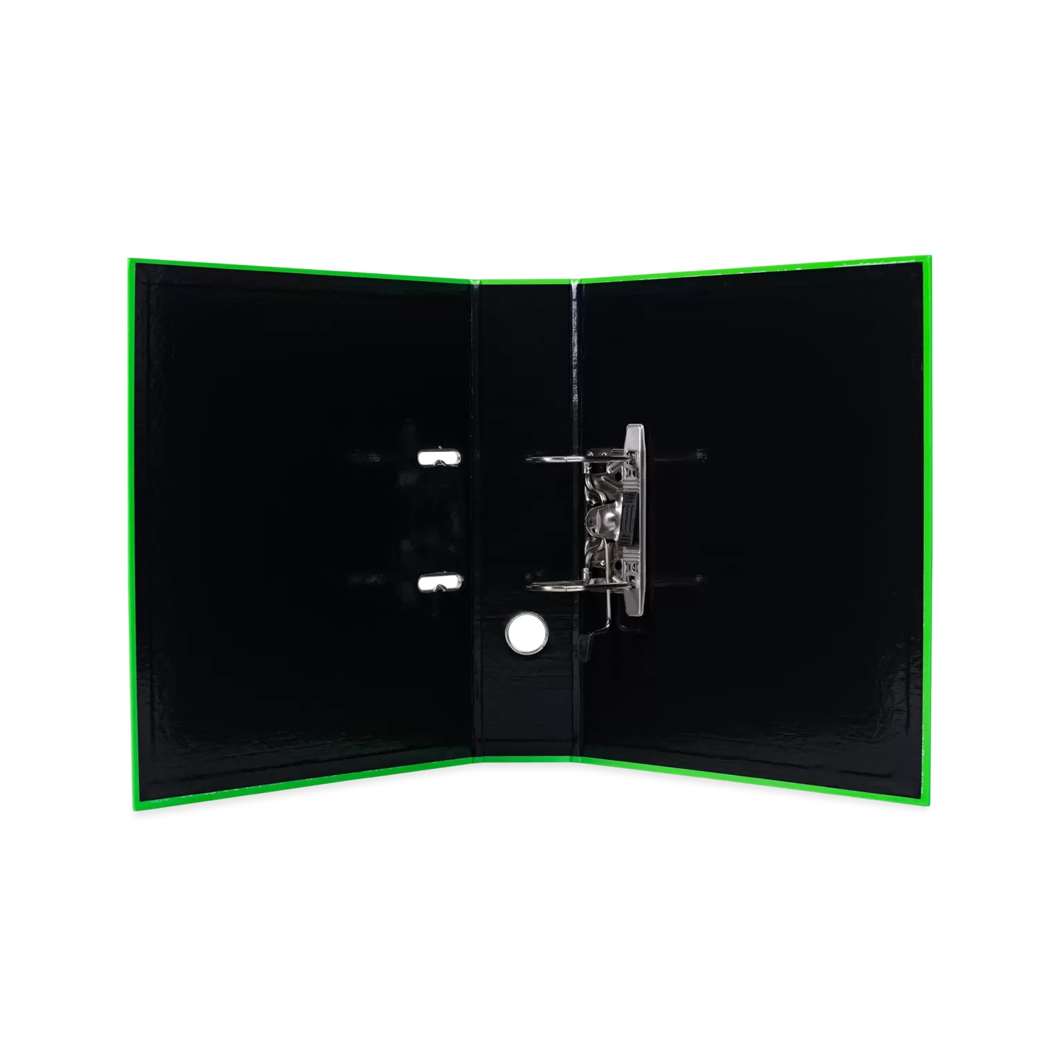 HERMA Ordner – A4 hoch – 2-Ring Hebelmechanik, Rücken 70 mm – neongrün, Karton, mit Niederhalter