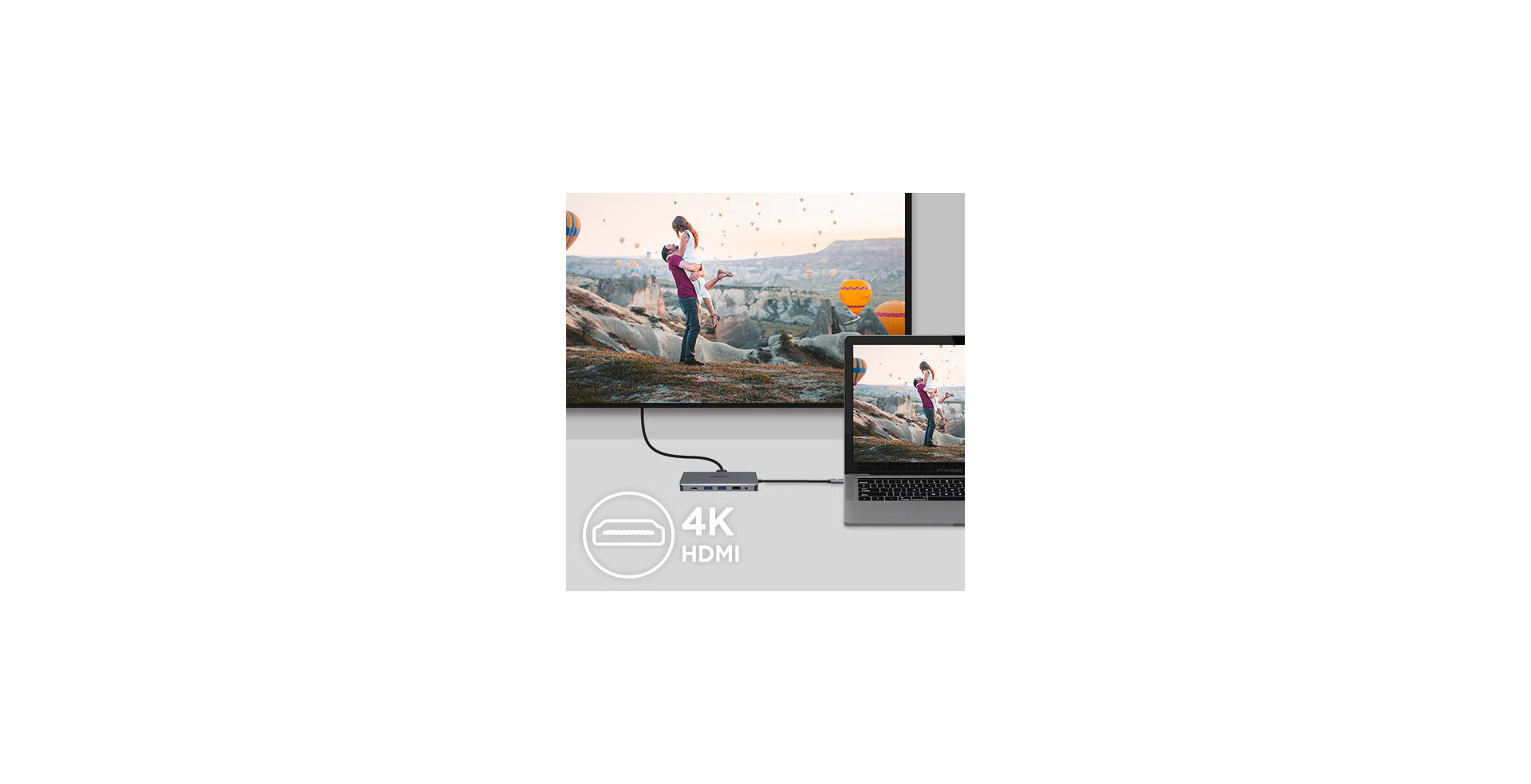 Acer Dockingstation – USB-C, 1× DP, 2× HDMI, 2× USB-A, 100 W PD, GbE, SD/microSD, 3,5 mm Audio