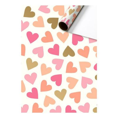 Stewo Geschenkpapier Velia gestrichen – 70 cm × 2 m – 80 g/m² – Liebe